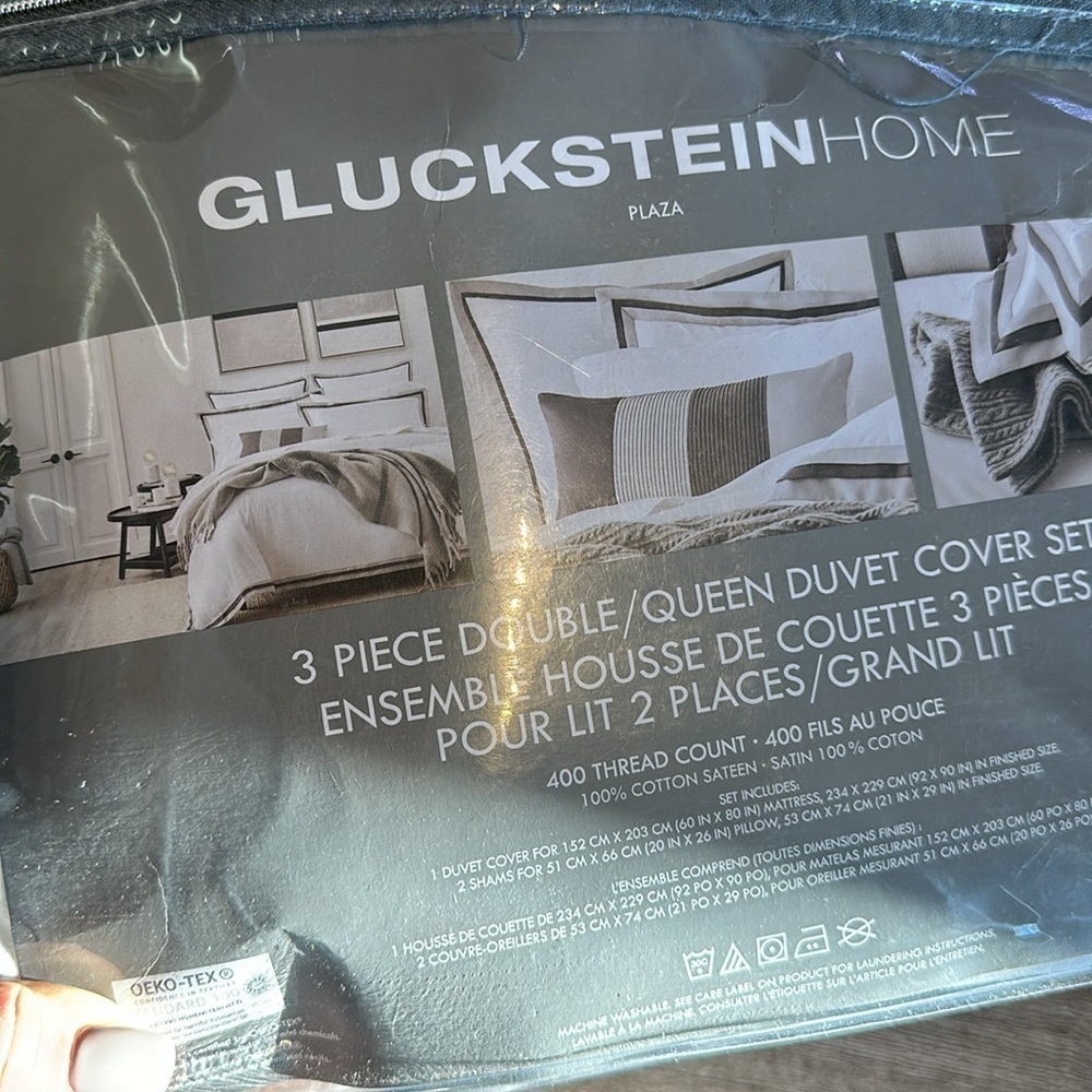 GlucksteinHome
Plaza 3-Piece 400-Thread Count Cotton Duvet Cover Set - Picture 4 of 6